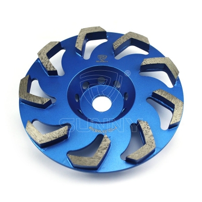 7 Inch Boomerang Segment Diamond Cup Wheel For Grinding Concrete