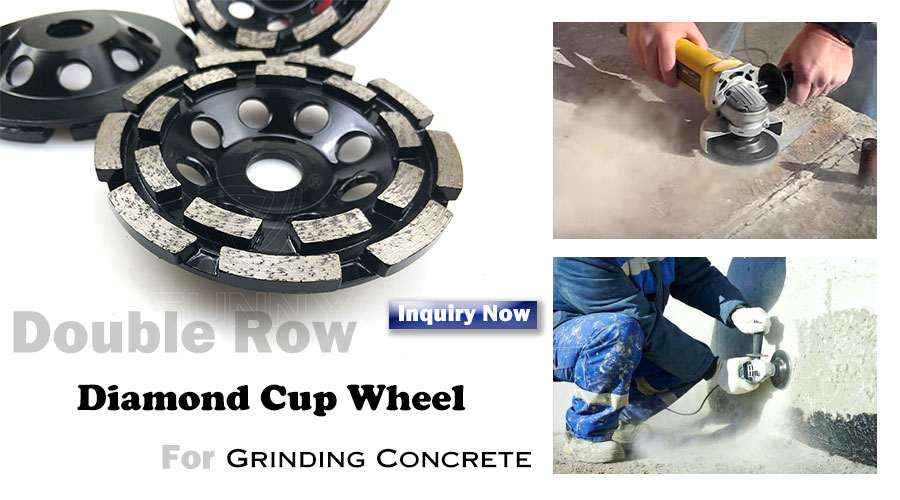 5 Inch Double Row Diamond Cup Wheel For Angle Grinder