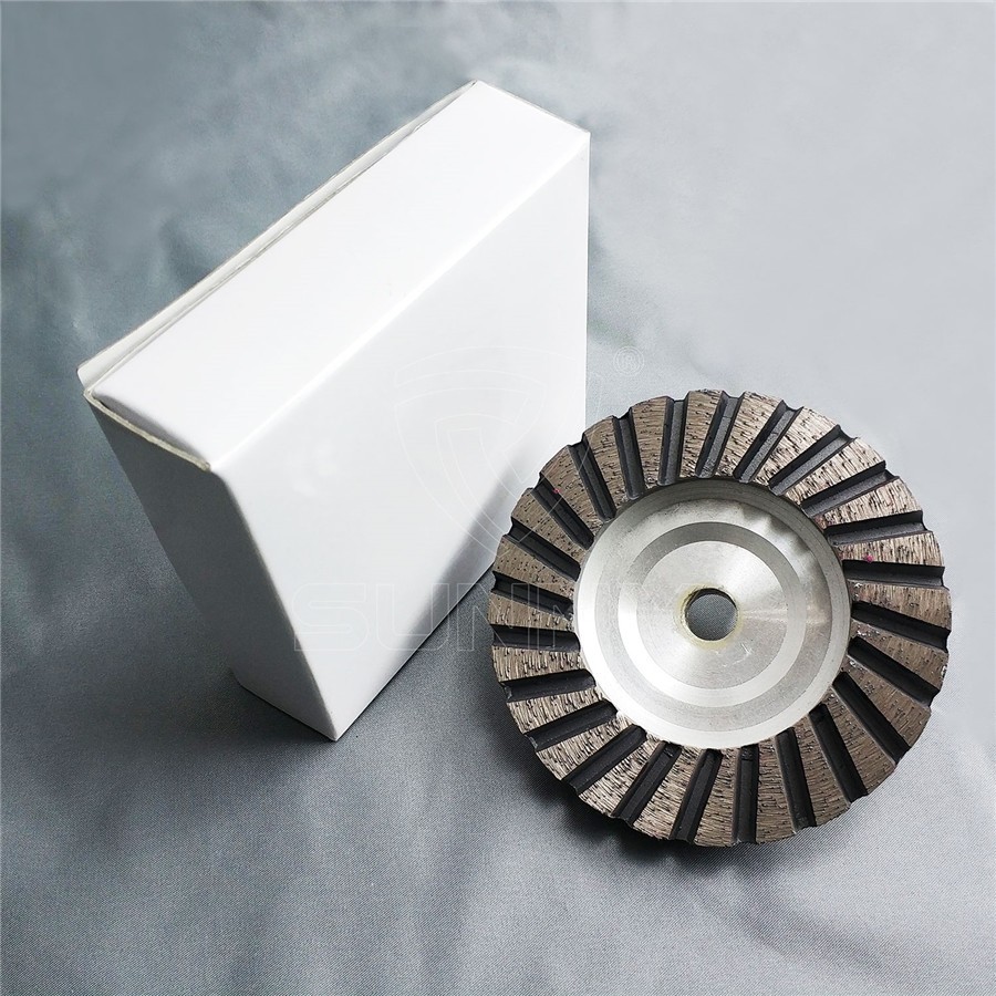 4 Inch Turbo Diamond Cup Wheel With Aluminum Wheel Body