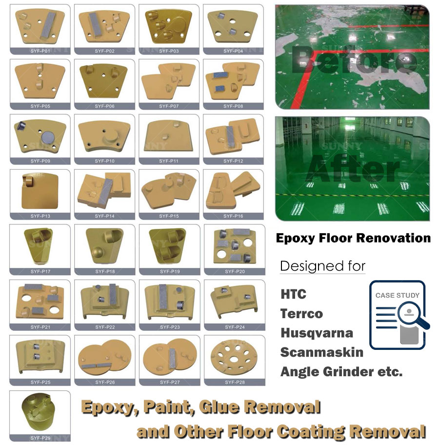 China PCD Type HTC Grinding Segment For Concrete Floor Renovation