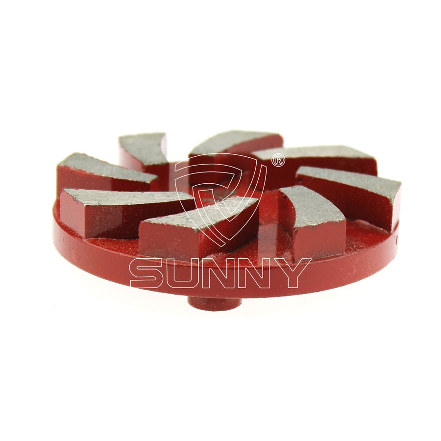 2 Round Segments HTC Diamond Grinding Blades For Concrete Floor Grinding