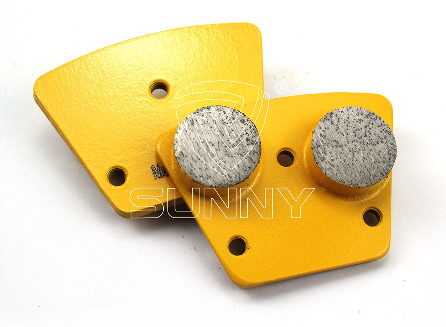 2 Round Segments Trapezoid Diamond Grinding Disc For Concrete Floor