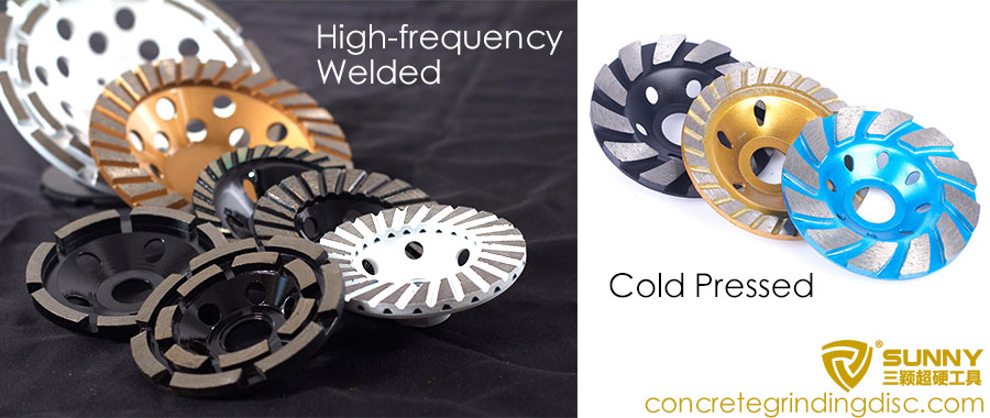 high-frequency welded diamond cup wheels versus sintered diamond cup wheels