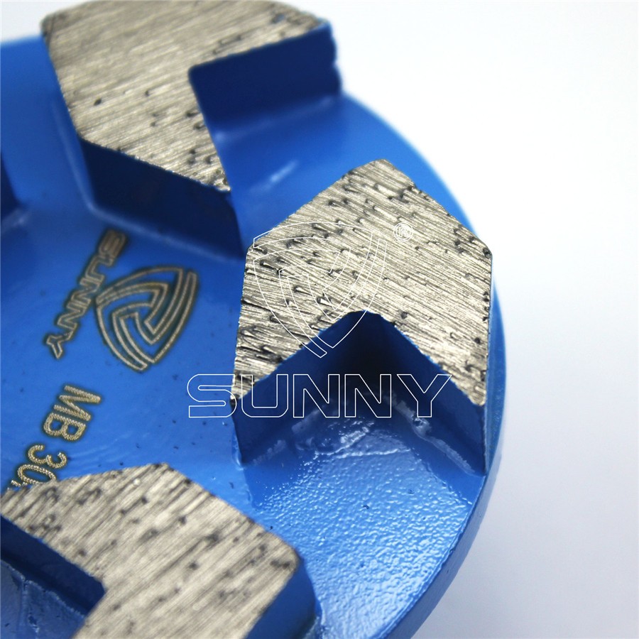 5 Arrow Segments Diamond Grinding Plugs With 50mm Round Morse Tapered Shank Connection 