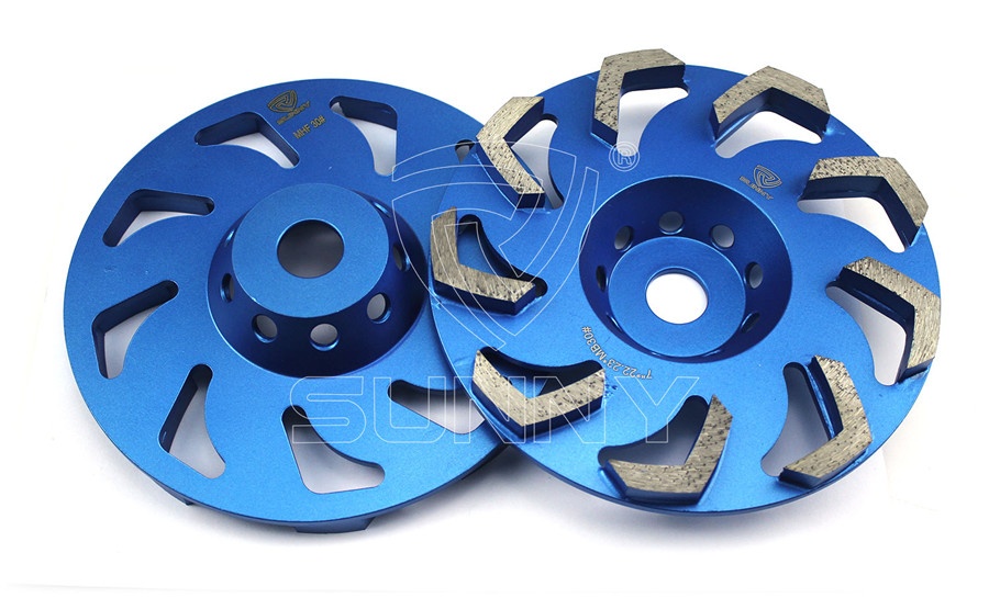 7 Inch Boomerang Segment Diamond Cup Wheel For Grinding Concrete