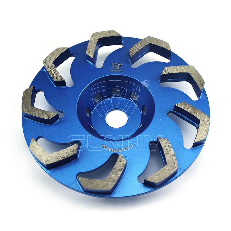 7 Inch Boomerang Segment Diamond Cup Wheel For Grinding Concrete