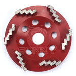 zigzag type diamond cup wheel