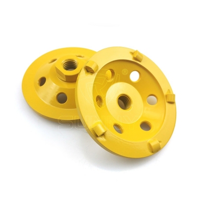 5 Quarter Round PCD Diamond Cup Wheel For Epoxy Removal