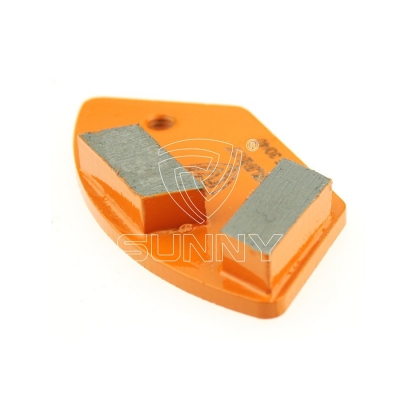 2 Segments Trapezoid Diamond Grinding Shoes For Grinding Concrete