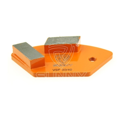 2 Segments Trapezoid Diamond Grinding Shoes For Grinding Concrete