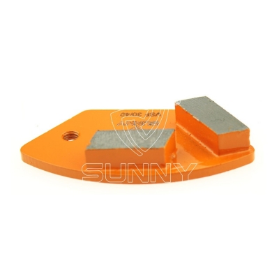 2 Segments Trapezoid Diamond Grinding Shoes For Grinding Concrete