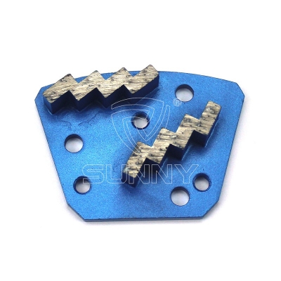 Zigzag type trapezoid diamond grinding shoes for Blastrac Diamatic floor grinders